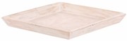 Drewniana taca Riaza biała, 26 x 26 x 4 cm
