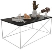 Stolik kawowy prostokątny biały + czarny K0-D21