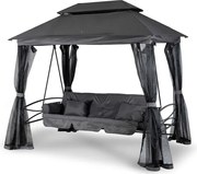 Huśtawka Ogrodowa CARMEN Szara/Czarna Nowoczesna