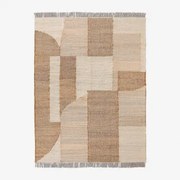 Dywan Prostokątny 160x240 Cm Z Juty I Bawełny Davina Kolory Naturalne - Sklum