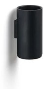 Czarny metalowy kubek ścienny na szczoteczki do zębów Rim − Zone