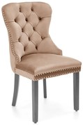 Krzesło tapicerowane MIYA VELVET beżowe HALMAR