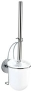 Pojemnik na szczotkę MILAZZO + szczotka WC,Vacuum-Loc - stal chromowana, WENKO