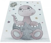 Dywan dziecięcy Funny smoczek różowy 160 cm x 230 cm