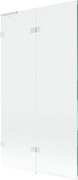 Mexen Lunar L parawan nawannowy 2-skrzydłowy lewy 100 x 150 cm, transparent, biały - 897L-100-100-20-00-L