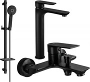 Mexen Alfa DQ40 zestaw wannowy, czarny - 745713DQ40-70