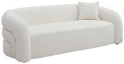 Kanapa 3-osobowa z białej tkaniny z bukli LAPIOTA od Maison Céphy