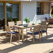 Zestaw mebli ogrodowych ze stołem Roxane drewno PATIO