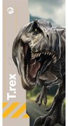 Szary bawełniany ręcznik dziecięcy 70x140 cm Jurassic World "Rebirth" – Jerry Fabrics