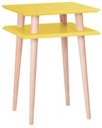 Stolik kawowy SQUARE HIGH 43x43 żółty kwadratowy RAGABA