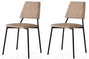 Zestaw krzeseł do jadalni Lima Mink and Black, 2 szt.