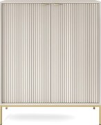 Komoda: 2 drzwi, kaszmir, złoty, 104 x 125 x 39 cm, złote uchwyty