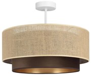 Przysufitowy żyrandol SARTA 1xE27/60W/230V brązowy/juta