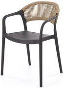 Sztaplowane nowoczesne czarne krzesło Z9-W87