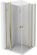 Mexen Mist Duo kabina prysznicowa uchylna 70 x 70 cm, transparent, złota - 8A4-070-070-50-00