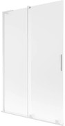 Mexen Velar L parawan nawannowy 2-skrzydłowy rozsuwany 120 x 150 cm, szron, biały - 896-120-003-31-20