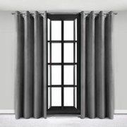 Zasłona welurowa na przelotkach 140x250 velvet gruba szara