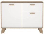 Biało-naturalna komoda w dekorze dębu 99x73x39 cm Ikast – Tvilum