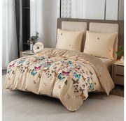 PrzytulneMieszkanie.pl PrzytulneMieszkanie.pl Flanelowa pościel z mikrofibry VIVA BUTTERFLY kremowa Rozmiar pościeli: 2 szt 70 x 90 cm | 200 x 220 cm