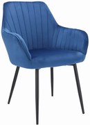 Niebieskie tapicerowane krzesło fotelowe K7-K45