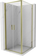 Mexen Exo-B Duo kabina prysznicowa uchylna 90 x 90 cm, transparent, złota - 814-090-090-50-00