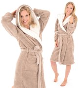 Szlafrok damski Jordan Beige Ecru M