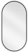 Mexen Loft lustro łazienkowe owalne 80 x 40 cm, rama czarna - 9851-080-040-000-70