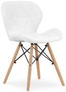 Komplet białych tapicerowanych krzeseł 4szt. F1-H58