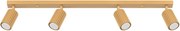 Listwa oświetleniowa 4-punktowa KARBON 4L złota ryflowana SOLLUX  LIGHTING