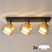 Brilagi - LED Oprawa punktowa AURA LUX 3xGX53/30W/230V czarna/złota