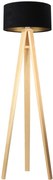 Lampa stojąca HOME 40 czarna/złota/sosna BPS KONCEPT