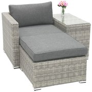 Rattanowy zestaw regulowany SEVILLA 2w1 (szary)