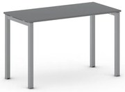 Biurko PRIMO SQUARE, 120x60 cm, szaro-srebrna podstawa, grafit