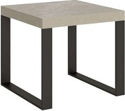 Stół rozkładany 90/246x90 cm Tecno kaszmir nogi antracytowe