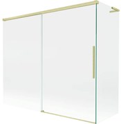 Mexen Rox L parawan nawannowy 2-skrzydłowy rozsuwany 180 + 80 x 150 cm, transparent, złoty szczotkowany - 8C9L-180-080-55-00