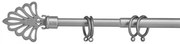 Szary metalowy karnisz VALANCE PLUM 120-210 cm