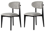 Zestaw krzeseł do jadalni Lionte Grey and Black, 2 szt.