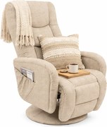 Beżowy Obrotowy Fotel Rozkładany T5-M45