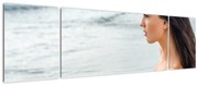 Obraz kobiety na plaży (170x50 cm)