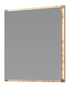 Lustro łazienkowe AVIOLA ścienne, 60 cm, Dąb artisan, Oświetlenie LED