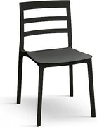 Zestaw 4 czarnych krzeseł z polipropylenu - MALAGA