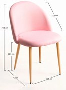 Pakiet 4 krzese z tkaniny Vint