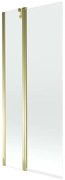 Mexen Flip parawan nawannowy 2-skrzydłowy 80 x 150 cm, transparent, złoty - 894-080-101-50-00