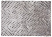 Dywan shaggy MAZE z efektem 3D – kolor szary – 160 × 230 cm