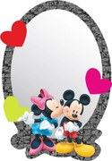 Lustro samoprzylepne dla dzieci Mickey i Minnie, 15 x 21,5 cm