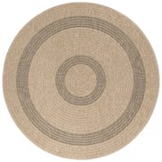 Dywan zewnętrzny okrągły Comilla beżowo-antracytowy 80 cm x 80 cm