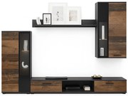 Industrialna meblościanka w kolorze starego drewna Z8-H27