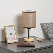Brilagi - Lampa stołowa NUBILA WOOD 1xE27/25W/230V dąb/brązowy
