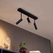 Zaokrąglony reflektor sufitowy czarny GU10 35mm 3-punktowy regulowany - Kate