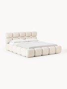 Łóżko tapicerowane Bouclé z miejscem do przechowywania Tayla